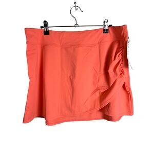 Ambernoon II By Dr. Erum Ilyas UPF 50 Wrap Swim Skirt CORAL NWT SIZE 26W